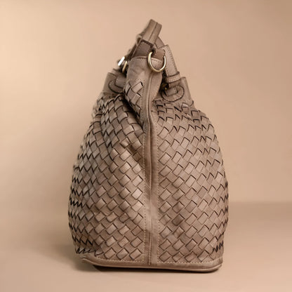 Lorène - Sac bandoulière en cuir tressé