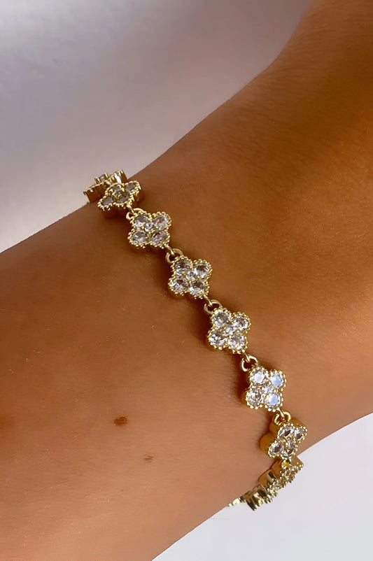 Bracelet à breloques florales Clémence
