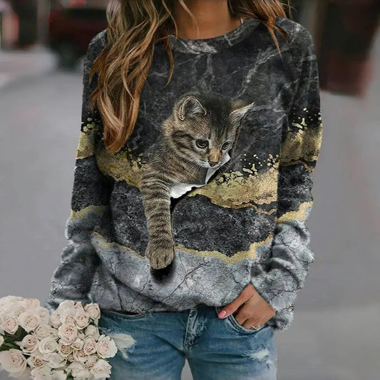 Perine – Sweat-shirt douillet inspiré du chat