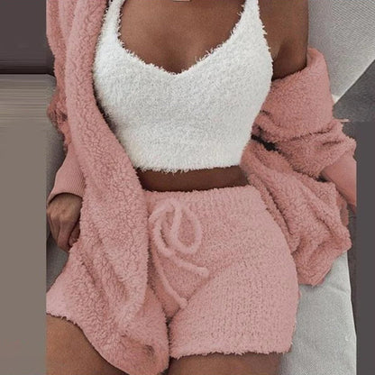 Noémie – Ensemble pyjama d'hiver 3 pièces douillet