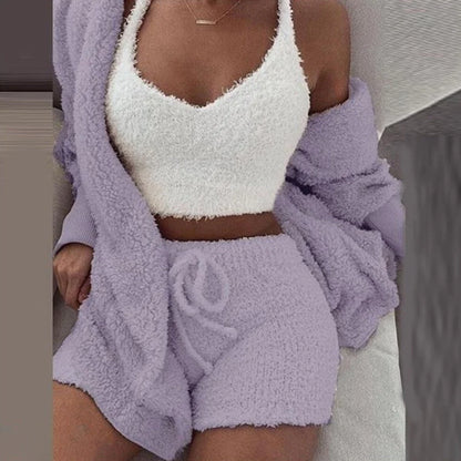 Noémie – Ensemble pyjama d'hiver 3 pièces douillet