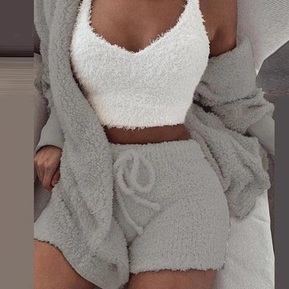 Noémie – Ensemble pyjama d'hiver 3 pièces douillet
