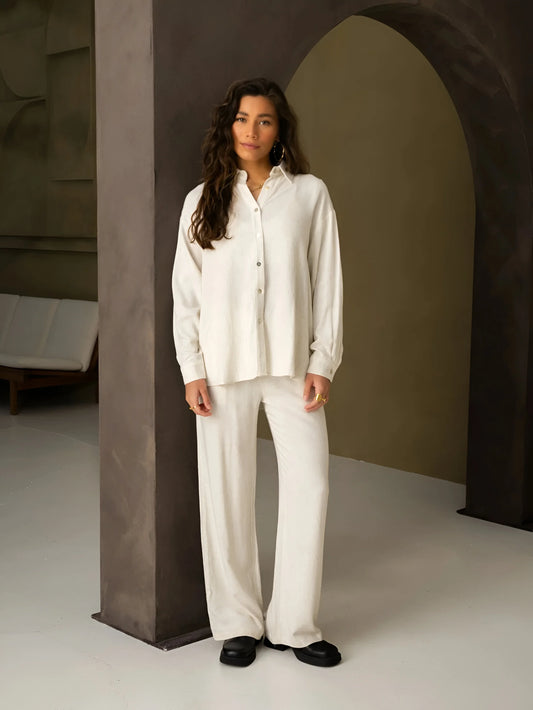 Pantalon décontracté en lin Maëlle
