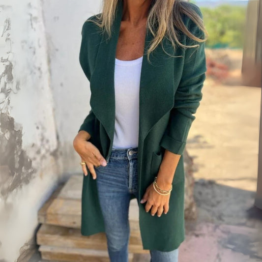 Élodie – Veste cardigan décontractée à revers