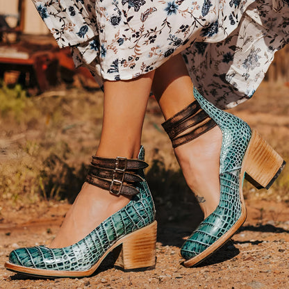Liesl – high Quallity Buckled Leather Heels