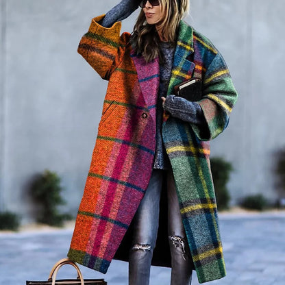 Céleste - Manteau oversize en laine artistique fait main