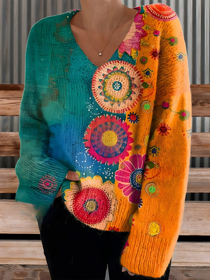 Elodie – Collection de pulls multi-imprimés artistiques