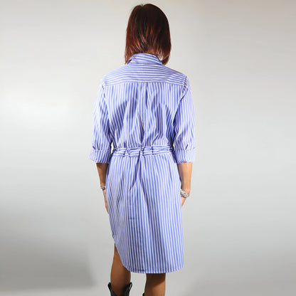 Vérane - Robe chemise boutonnée à rayures