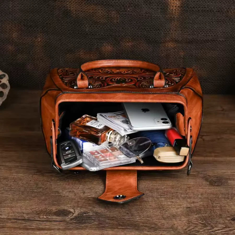 Anna - Sac à main en cuir sculpté à la main (édition limitée)