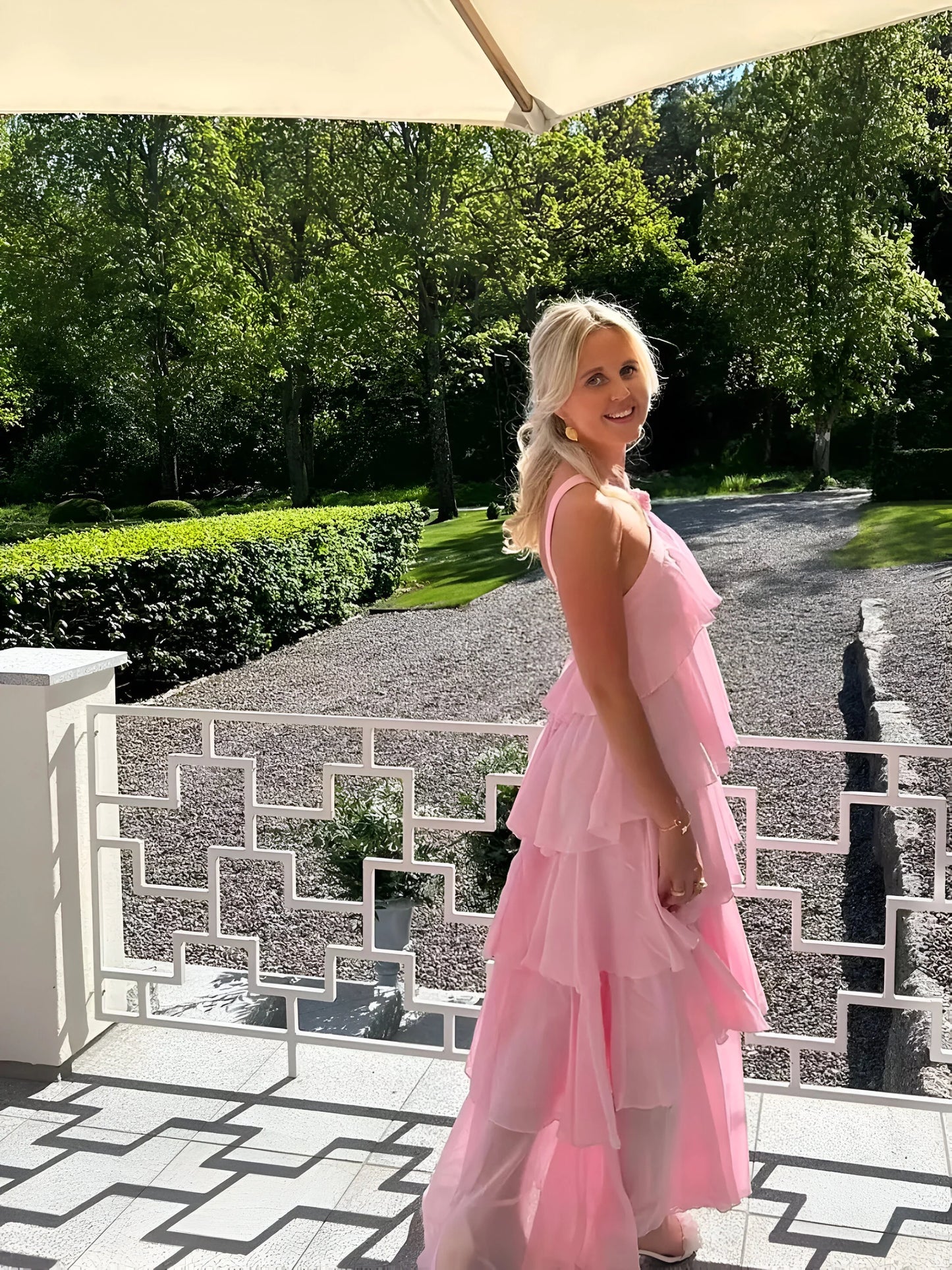 Robe longue à volants Amélie