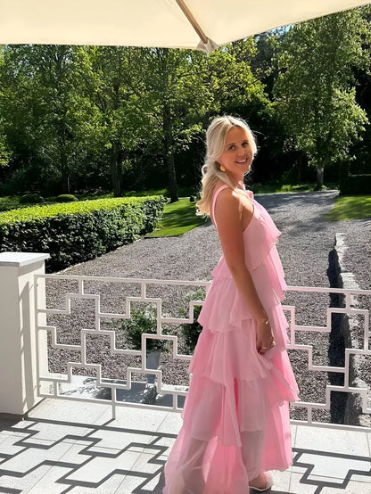 Robe longue à volants Amélie