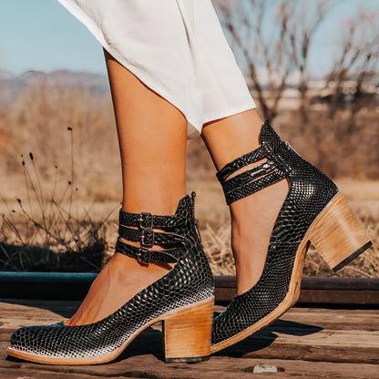 Liesl – high Quallity Buckled Leather Heels