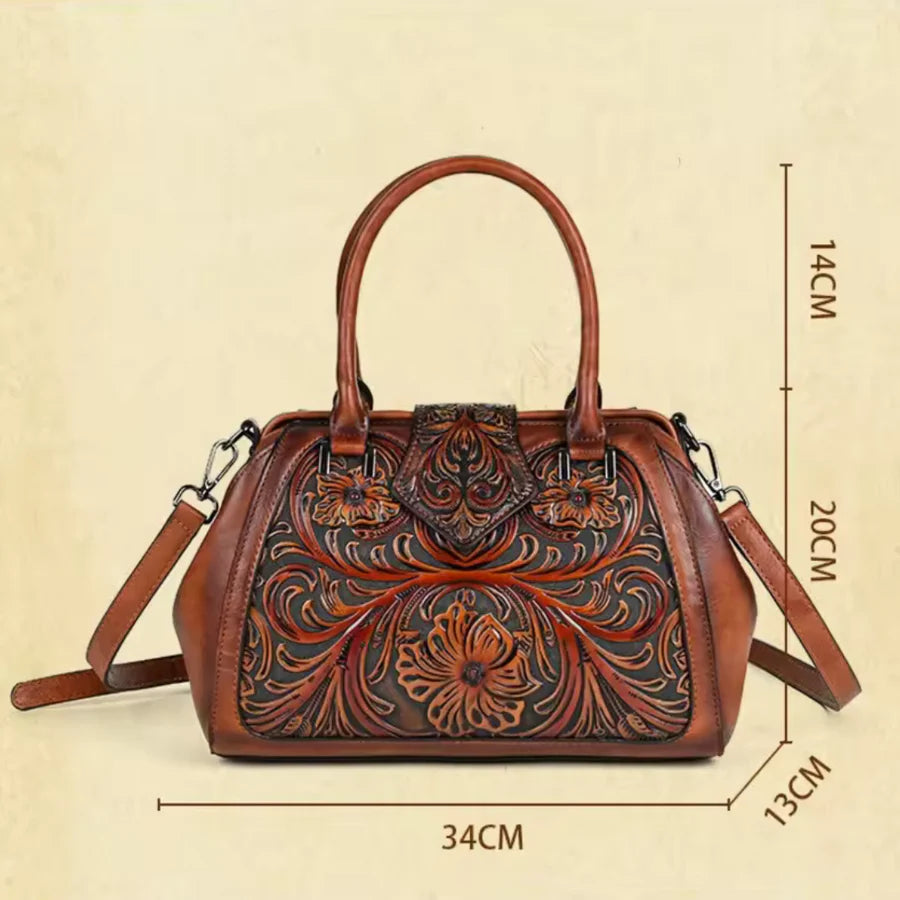 Anna - Sac à main en cuir sculpté à la main (édition limitée)