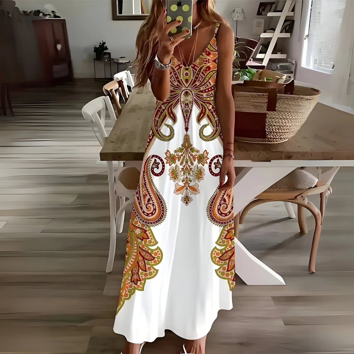 Solène - Bohemian Strappy Dress