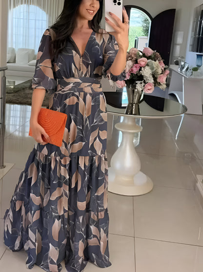 CLAUDIA | Robe longue fleurie confortable pour des journées élégantes