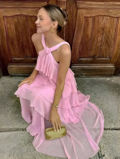 Robe longue à volants Amélie