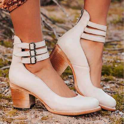 Liesl – high Quallity Buckled Leather Heels
