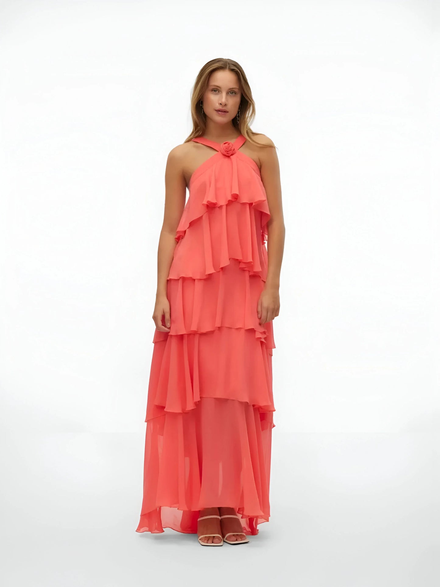 Robe longue à volants Amélie
