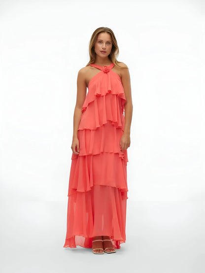 Robe longue à volants Amélie