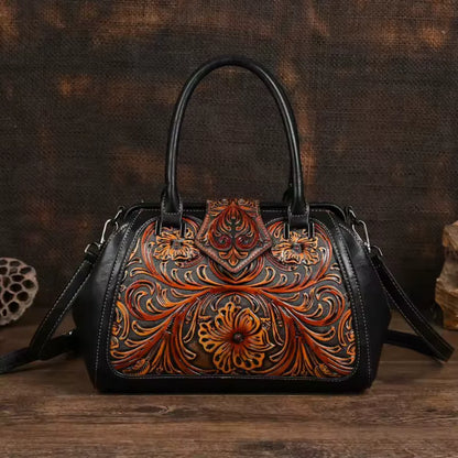 Anna - Sac à main en cuir sculpté à la main (édition limitée)
