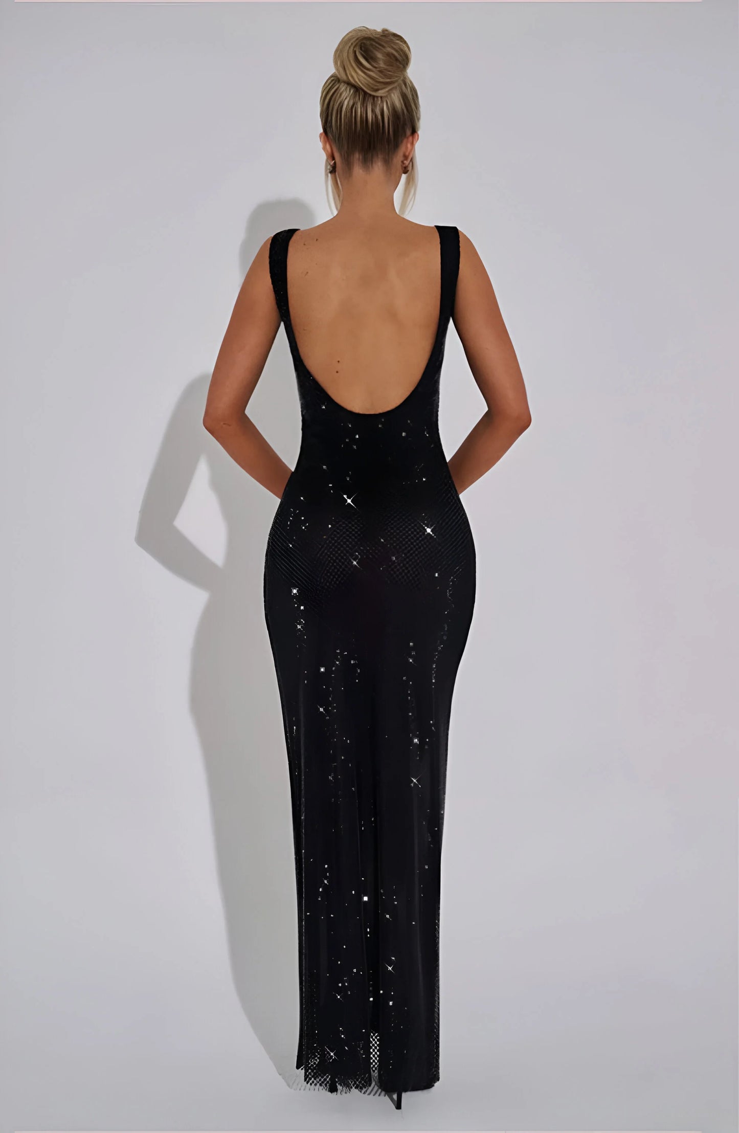 Robe longue en maille scintillante Celestia