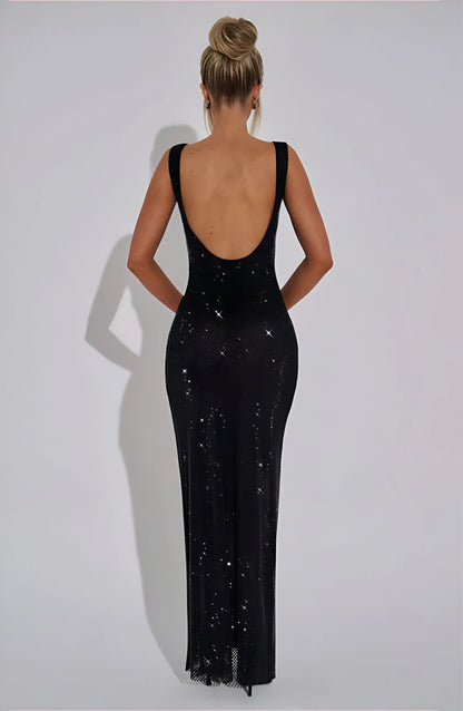 Robe longue en maille scintillante Celestia