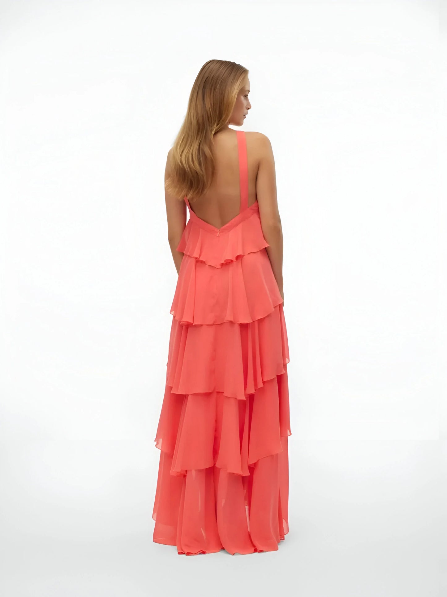 Robe longue à volants Amélie