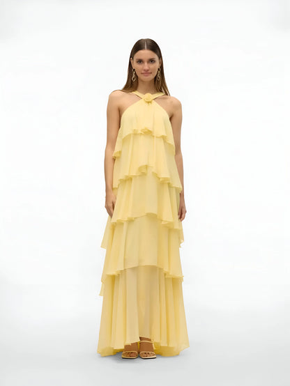 Robe longue à volants Amélie