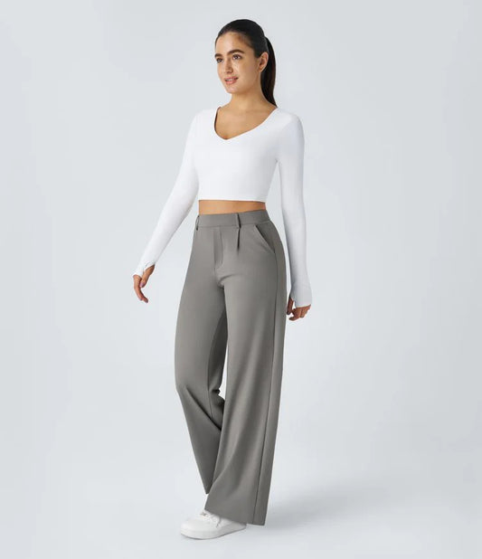Aela – Pantalon large taille haute élégant