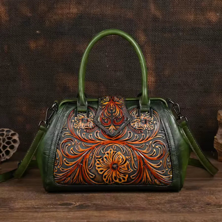 Anna - Sac à main en cuir sculpté à la main (édition limitée)