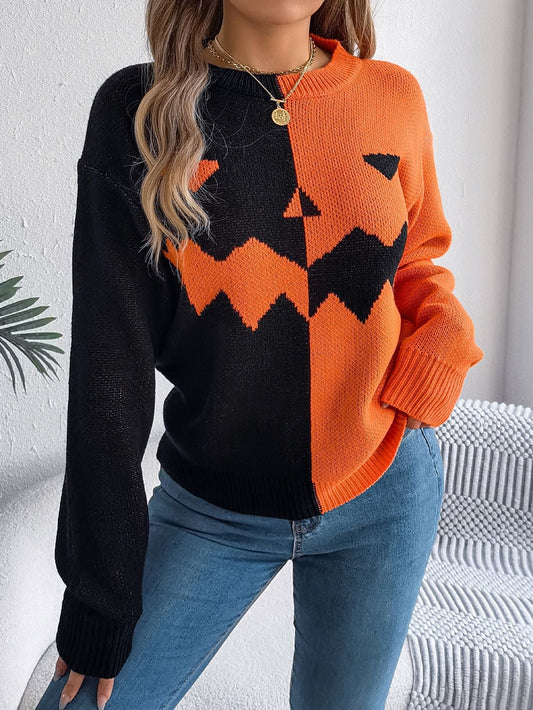 Arvid – Pull contrasté pour femme pour Halloween