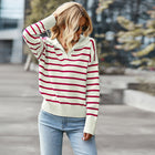 Sofia - Women's Striped Sweater with V-Neck