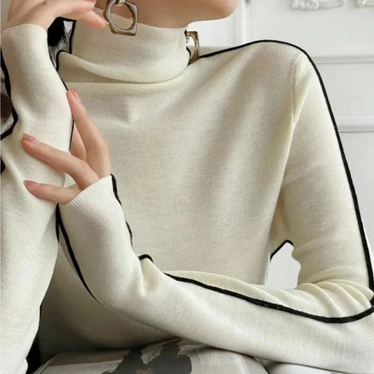 Lune - Striped Turtleneck Sweater