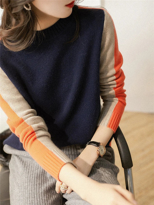 Ebbe - Sweater with Contrast Color