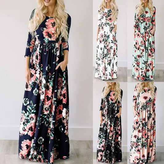 Jenna - Robe longue fleurie