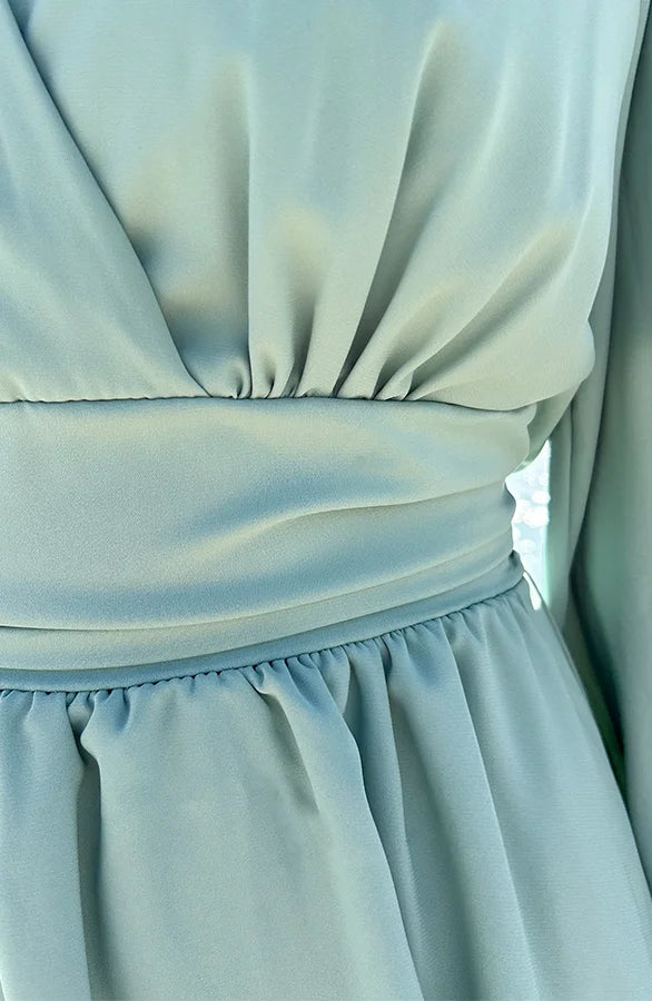 Anna - V-neck Dress with Bow Detail