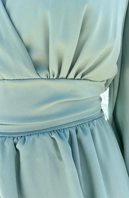 Anna - V-neck Dress with Bow Detail