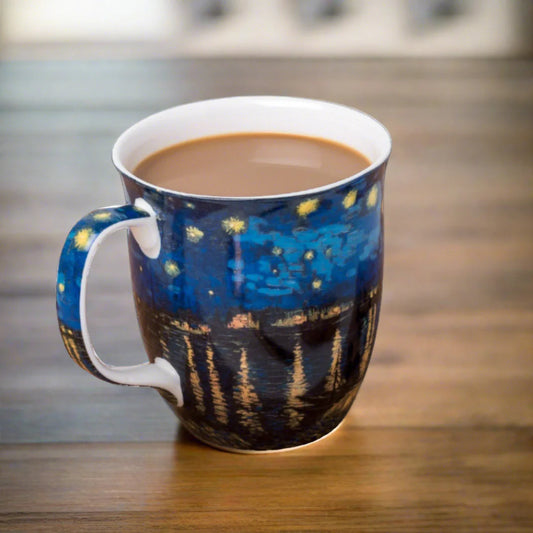 Van Gogh “Starry Night Over the Rhône” Fine Bone Mug