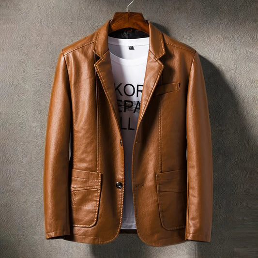Andre - Veste en cuir classique