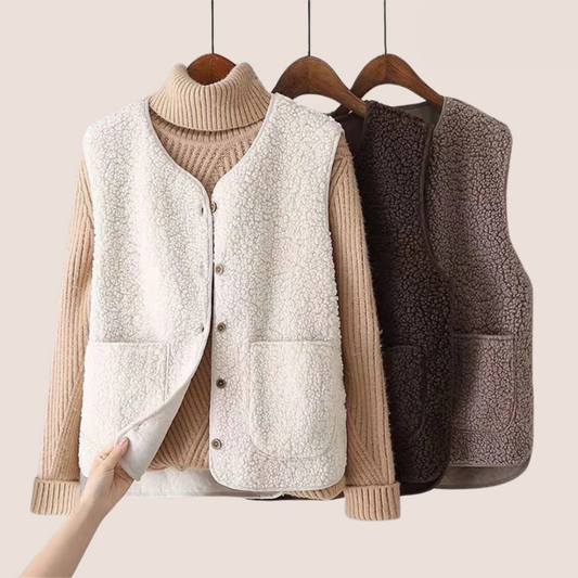 Cosette – Gilet boutonné en polaire douce