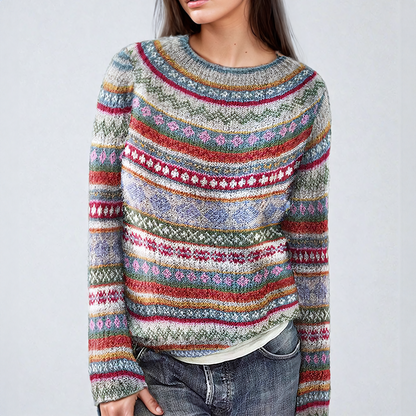 Dahlia – Pull à motifs imprimés