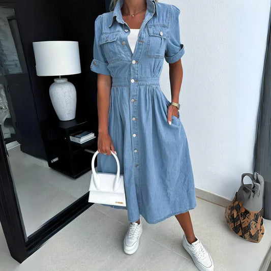 ALISSA - ROBE EN JEAN FEMME TENDANCE