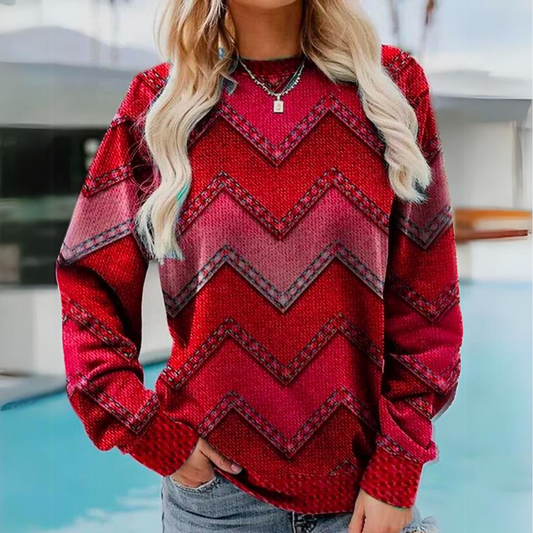 PAULIEN - Cozy Geometric Sweater