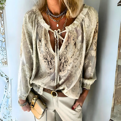 JILL - BLOUSE BOHO POUR FEMMES AU CROCHET
