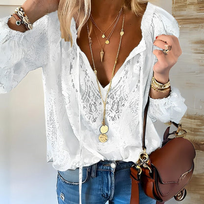 JILL - BLOUSE BOHO POUR FEMMES AU CROCHET