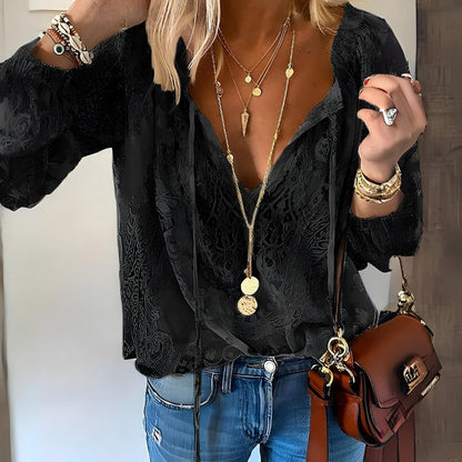 JILL - BLOUSE BOHO POUR FEMMES AU CROCHET