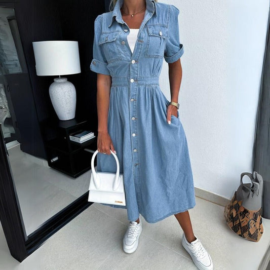 ALISSA - TRENDY WOMEN'S DENIM DRESS