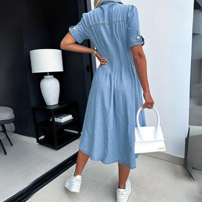 ALISSA - ROBE EN JEAN FEMME TENDANCE