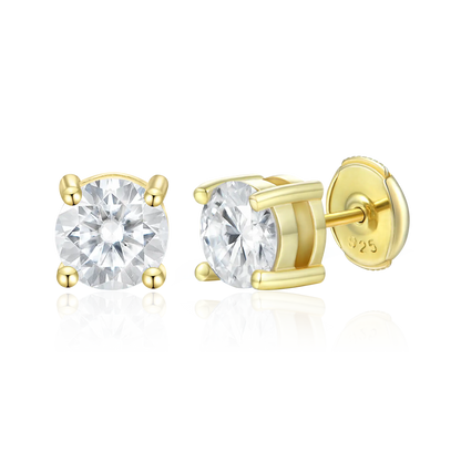 Alicia - Boucles d'oreilles à tige rondes en oxyde de zirconium