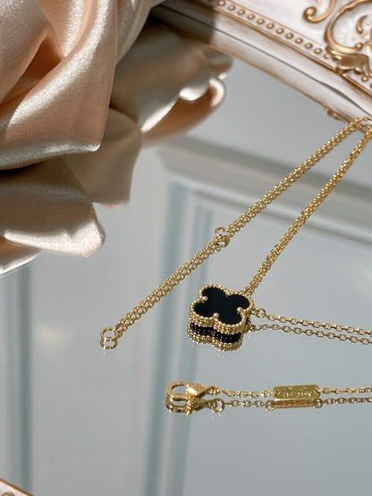 Clover Necklace with Gold Chain